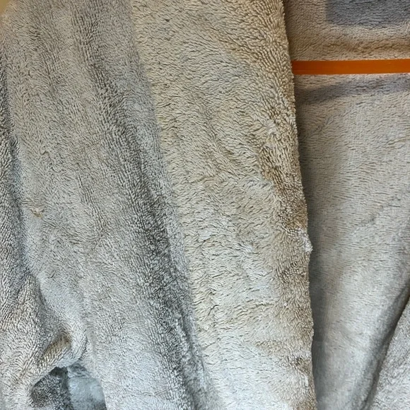 Para hute Off White Light Grey Cotton Robe Size Medium - Picture 3 of 7